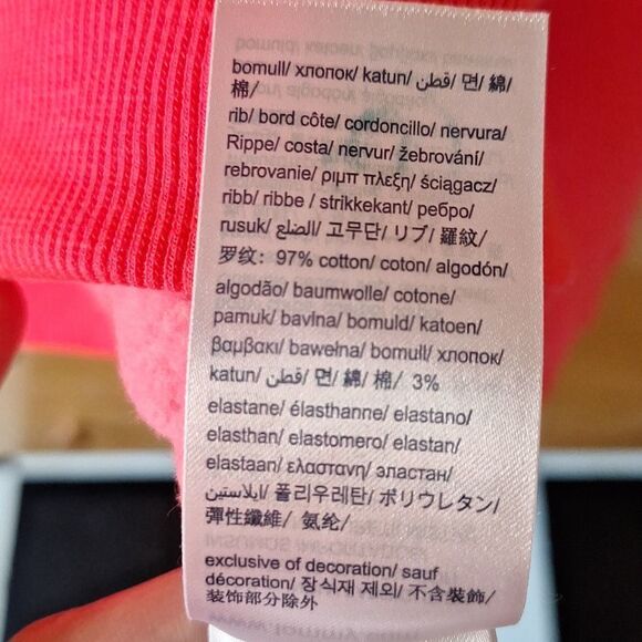 Neon pink cropped top sweater Tommy Hilfiger size small - Picture 5 of 8